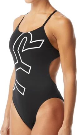 TYR Cutoutfit Swimsuit Black/Gray -Triathlon Gear Shop 13029355dc2dd07d77b90.06645560