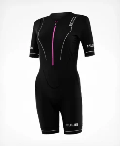 HUUB Women's Aura Long Course Tri Suit Tri Suit Black Pink -Triathlon Gear Shop 14055865ee20330723452.09232732
