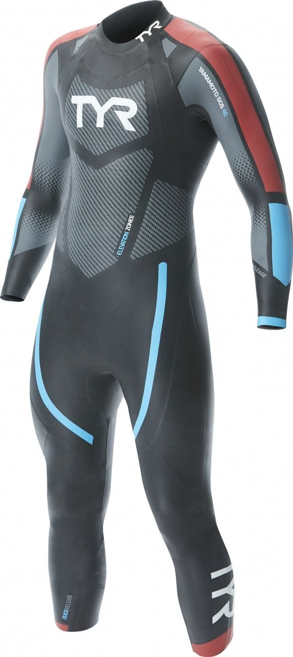 TYR Wetsuit Men Category 3 Wetsuit Black/Red/Blue 1 TYR Wetsuit Men Category 3 Wetsuit Black/Red/Blue
