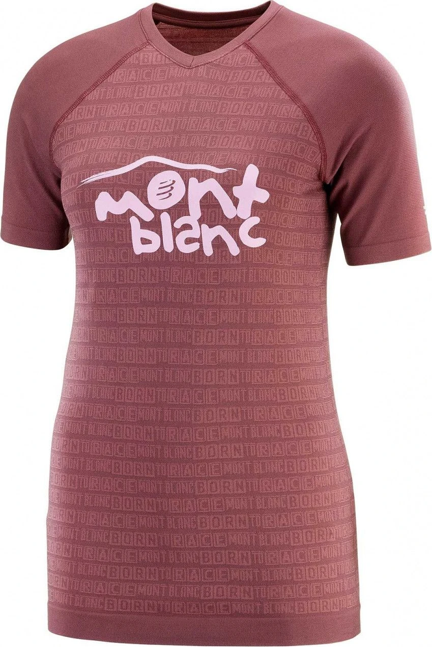 Compressport Mont-Blanc Women's Short Sleeve Jersey Red 1 Compressport Mont-Blanc Women's Short Sleeve Jersey Red