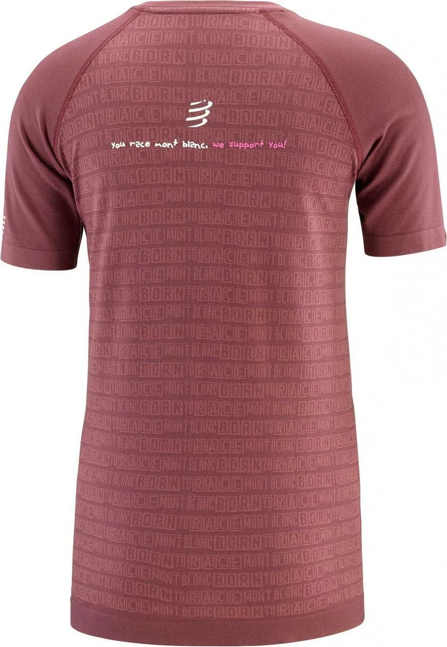 Compressport Mont-Blanc Women's Short Sleeve Jersey Red 2 Compressport Mont-Blanc Women's Short Sleeve Jersey Red - Image 2