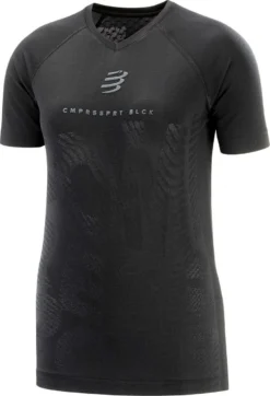 Compressport Training Black Edition Black Women's Short Sleeve Shirt