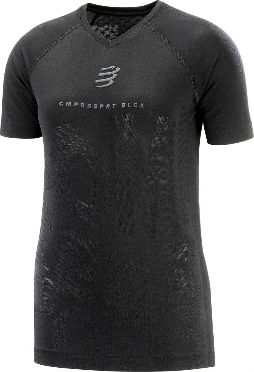 Compressport Training Black Edition Black Women's Short Sleeve Shirt 1 Compressport Training Black Edition Black Women's Short Sleeve Shirt