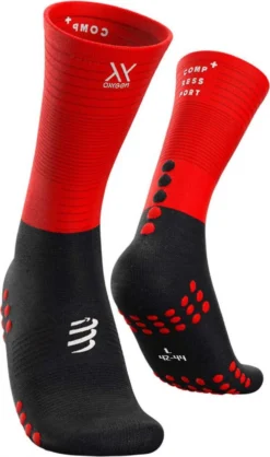 Compressport Mid Compression Socks Black Red