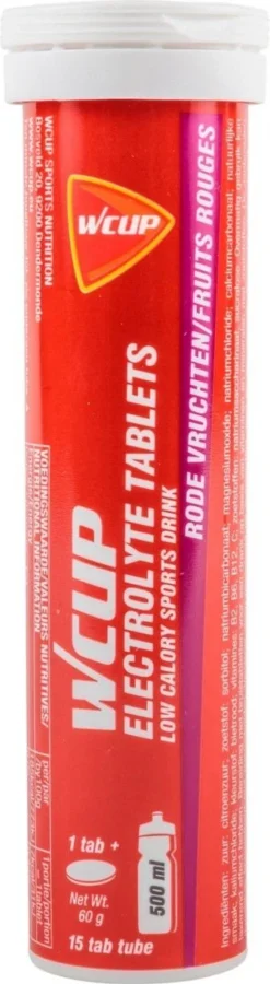 Effervescent Tablets WCUP Sports Electrolyte Red Fruits X15