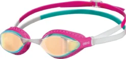 Swimming Goggles Arena AIR-SPEED MIRROR YELLOW COPPER PINK MULTI