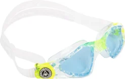 Aquasphere Kayenne Jr Swimming Glasses White Green Blue Lenses Child
