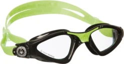 Aquasphere Kayenne Jr Swim Glasses Black Green Clear Lenses Child