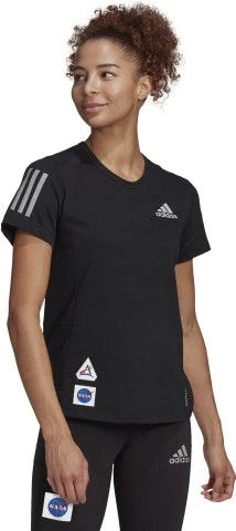 ADIDAS PERFORMANCE Adidas Run It Space Race Soft Womens Short Sleeve Jersey Black