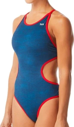 TYR Sandblasted Monofit Woman One-Piece Swimsuit Blue
