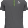 Short Sleeve 1/2 Zip Jersey Odlo Axalp Trail Gray