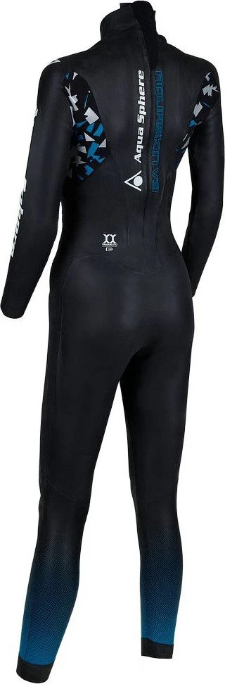 Aquasphere Aqua Skin Full Suit V3 Womens Neoprene Suit Black / Blue 2 Aquasphere Aqua Skin Full Suit V3 Womens Neoprene Suit Black / Blue - Image 2