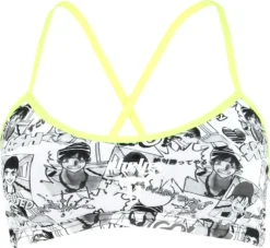 Michael Phelps Manga Racing Back / Black / Yellow Womens 2-Piece Swimsuit Top -Triathlon Gear Shop 1927979614b577c43bd76.96000275