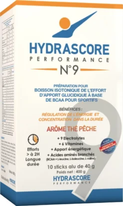 Isotonic Drink Of The Effort Hydrascore N ° 9 Peach Tea 10 X 40g