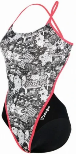 Michael Phelps Kokeshi Racing Back Women's One-Piece Swimsuit Gray / Pink -Triathlon Gear Shop 203707560784b438bf8f7.42836599 1