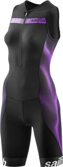 Sailfish Womens Trisuit Comp Womens Trisuit Suit Black Purple