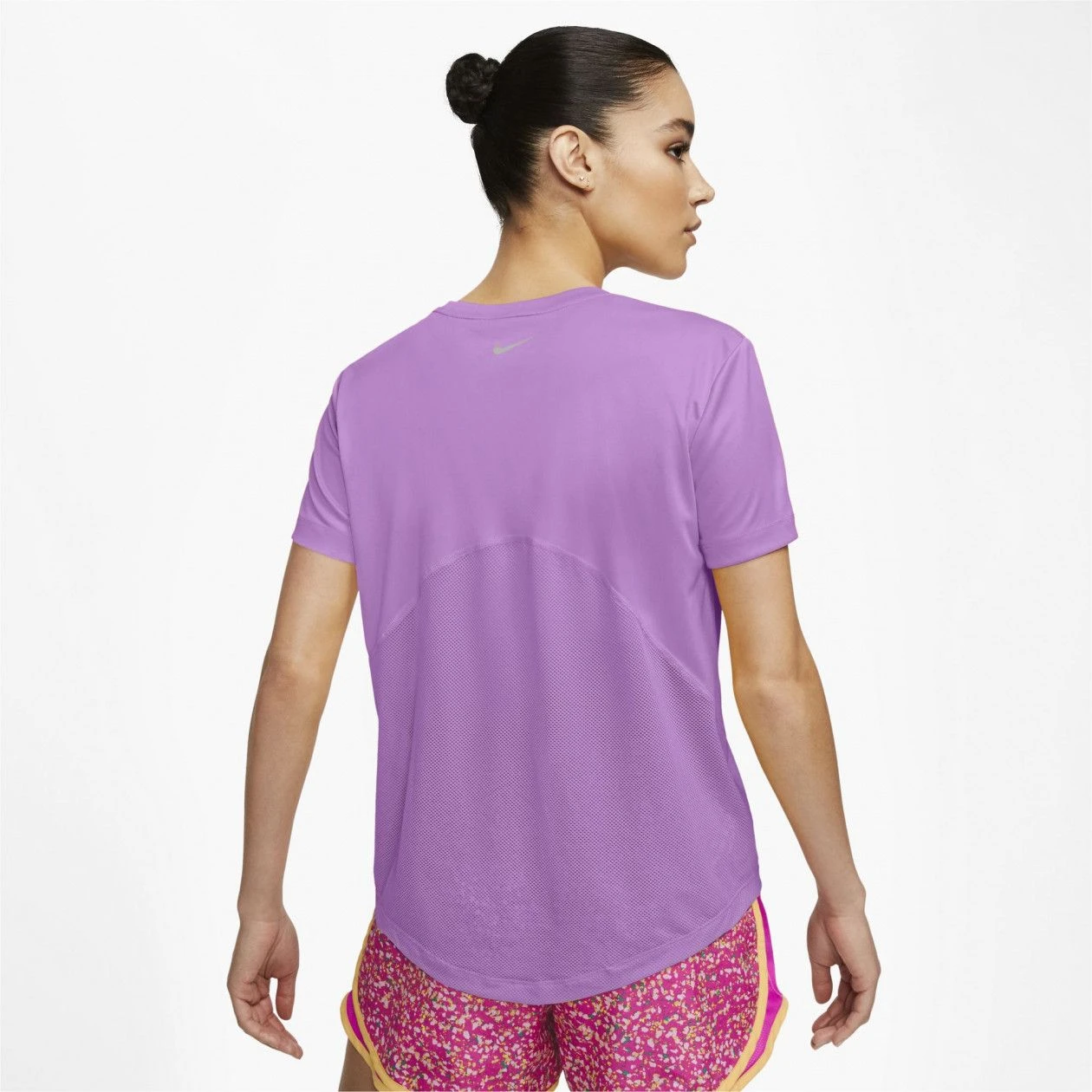 Women's Nike Miler Short Sleeve Jersey Pink 2 Women's Nike Miler Short Sleeve Jersey Pink - Image 2