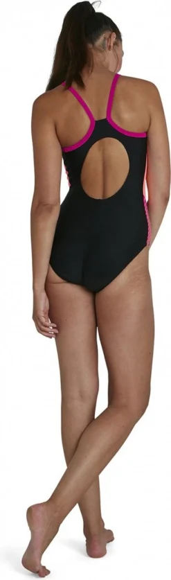 Speedo Dive Women's 1-Piece Swimsuit Thin Straps Muscleback Black Orange -Triathlon Gear Shop 209166960d5949c6e9e56.58899298