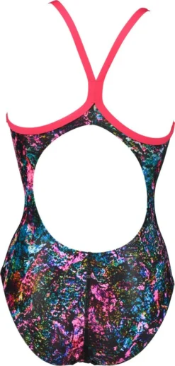 Arena Mountains Texture Light Drop Back One-Piece Swimsuit Pink Multi-Coloured -Triathlon Gear Shop 210332860f6c5d4a7d439.21807890