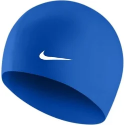 Nike Swim Solid Silicone Training Swim Cap Blue