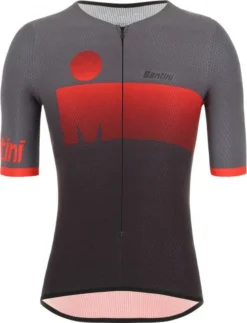 Santini X Ironman Audax Aero Tri Short Sleeve Jersey Black / Red
