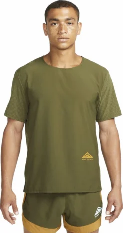 Triathlon Gear Shop 29 Nike Dri-Fit Rise 5 Trail Short Sleeve Jersey Green