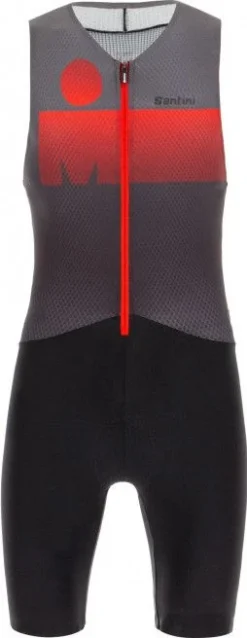 Santini X Ironman Audax Aero Trisuit Black / Red