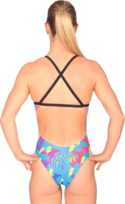 Mako Aumakua 80S Woman's Swimsuit Blue / Multi-color -Triathlon Gear Shop 217064661951c553c5202.04240406