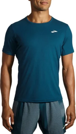 Brooks Atmosphere Short Sleeve Jersey Dark Blue -Triathlon Gear Shop 217714761a5da399054a5.37833019