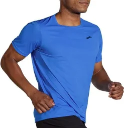 Brooks Atmosphere Short Sleeve Jersey Blue -Triathlon Gear Shop 217714861a5db8bc25432.47283230