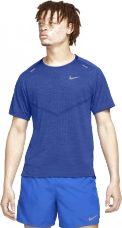 Triathlon Gear Shop 27 Nike Dri-Fit Techknit Ultra Short Sleeve Jersey Blue