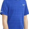 Nike Dri-Fit Miler Short Sleeve Jersey Blue Boy S