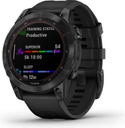 Garmin Fenix 7 Sapphire Solar Titanium Sport Watch Black