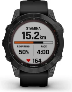 Garmin Fenix 7 Sapphire Solar Titanium Sport Watch Black -Triathlon Gear Shop 218570861e0413948c445.32088943