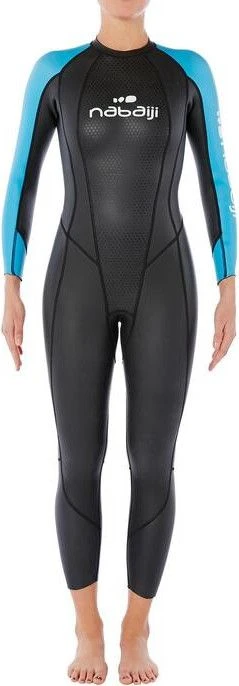 Women's Swim Wetsuit Nabaiji OWS Glideskin Black / Blue