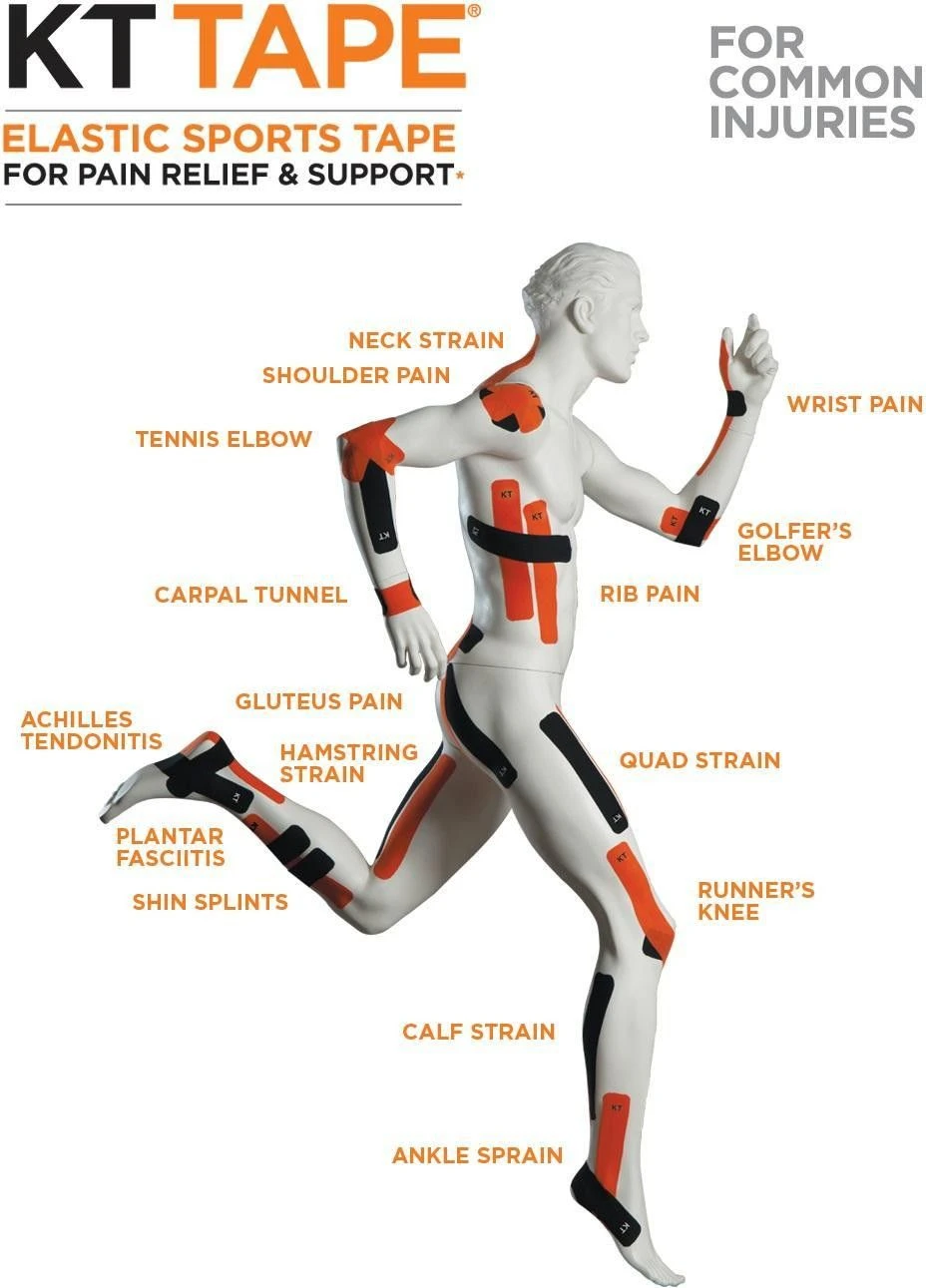 KT TAPE Roll Precut Tape COTON ORIGINAL Pink 20 Tapes 2 KT TAPE Roll Precut Tape COTON ORIGINAL Pink 20 Tapes - Image 2