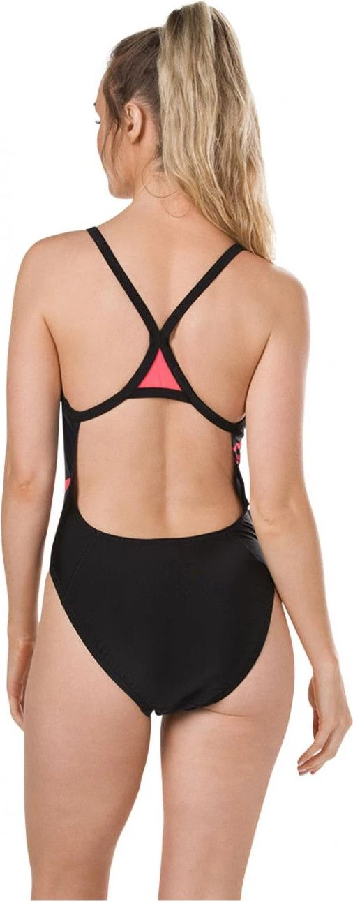 Speedo E10 Boom Placement Thinstrap Women Swimsuit Black Red 2 Speedo E10 Boom Placement Thinstrap Women Swimsuit Black Red - Image 2
